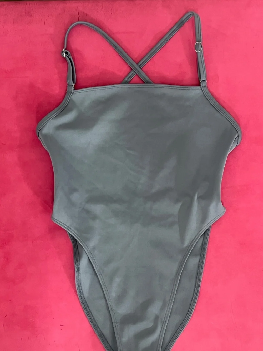 Alo Yoga Thrill Seeker Bodysuit Slate Grey / Blue - Size S